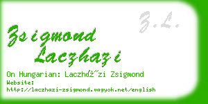 zsigmond laczhazi business card